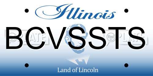 BCVSSTS Illinois License Plate