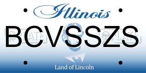 BCVSSZS Illinois License Plate