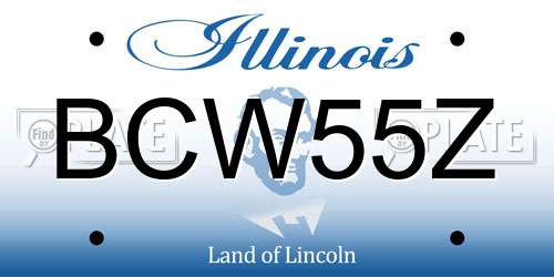BCW55Z Illinois License Plate