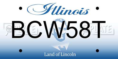BCW58T Illinois License Plate