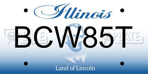 BCW85T Illinois License Plate