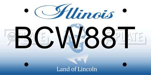 BCW88T Illinois License Plate