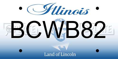 BCWB82 Illinois License Plate