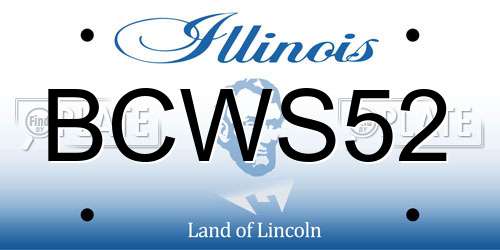 BCWS52 Illinois License Plate