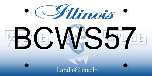 BCWS57 Illinois License Plate