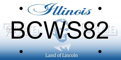 BCWS82 Illinois License Plate