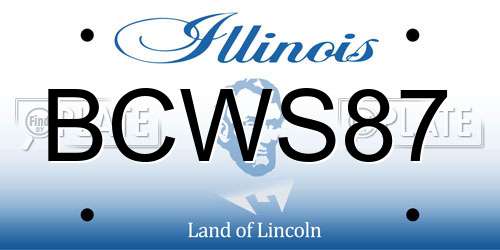 BCWS87 Illinois License Plate
