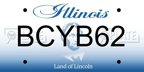 BCYB62 Illinois License Plate