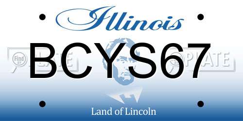BCYS67 Illinois License Plate