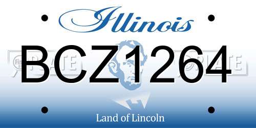 BCZ1264 Illinois License Plate