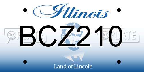 BCZ210 Illinois License Plate