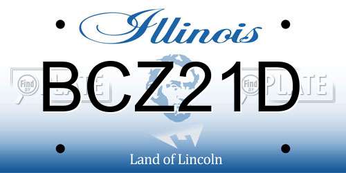 BCZ21D Illinois License Plate