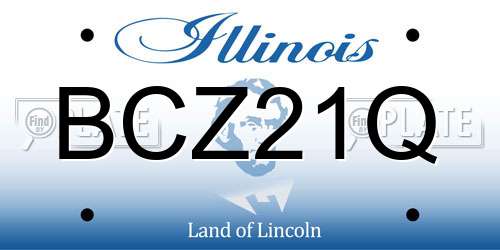 BCZ21Q Illinois License Plate