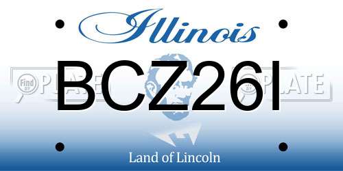 BCZ26I Illinois License Plate