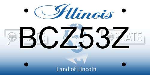 BCZ53Z Illinois License Plate