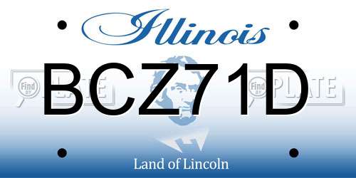 BCZ71D Illinois License Plate