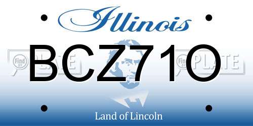 BCZ71O Illinois License Plate
