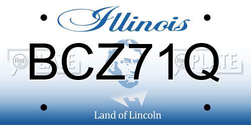 BCZ71Q Illinois License Plate