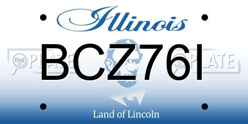 BCZ76I Illinois License Plate