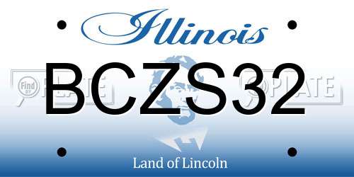 BCZS32 Illinois License Plate