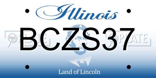 BCZS37 Illinois License Plate
