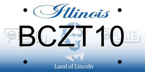 BCZT10 Illinois License Plate