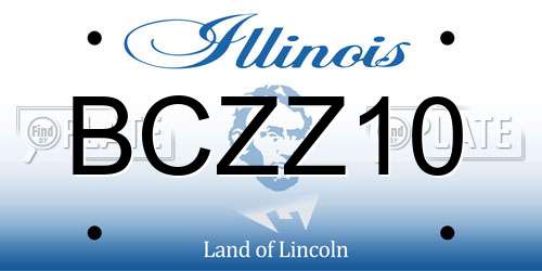 BCZZ10 Illinois License Plate