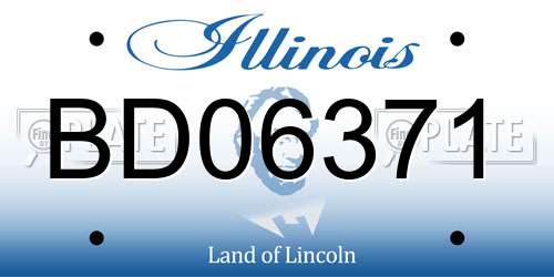 BD06371 Illinois License Plate