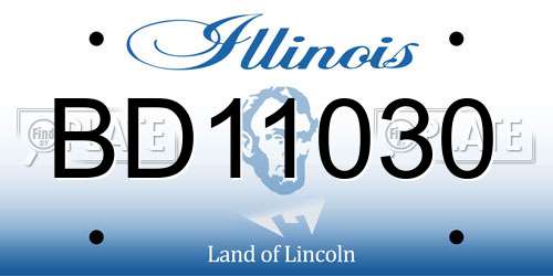 BD11030 Illinois License Plate