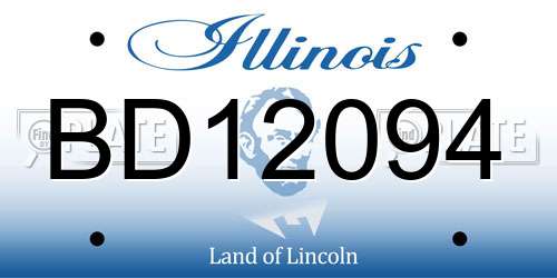 BD12094 Illinois License Plate