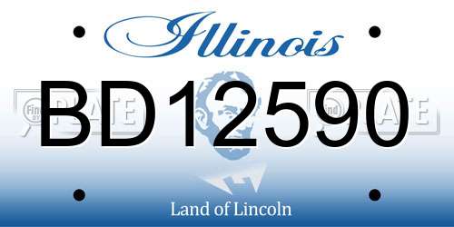BD12590 Illinois License Plate