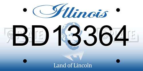 BD13364 Illinois License Plate
