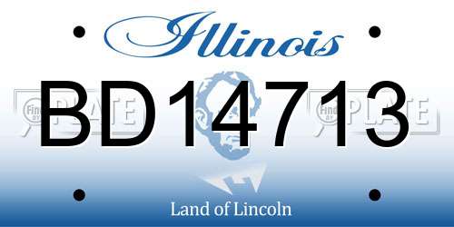 BD14713 Illinois License Plate