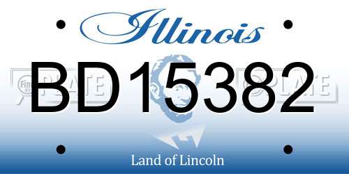 BD15382 Illinois License Plate