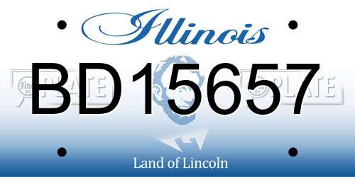 BD15657 Illinois License Plate