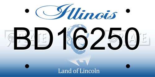 BD16250 Illinois License Plate