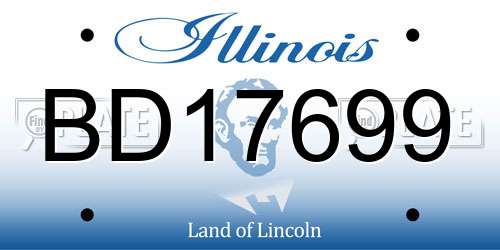 BD17699 Illinois License Plate