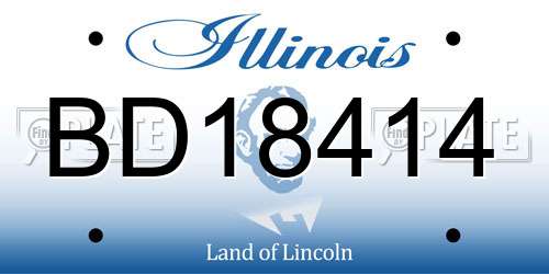 BD18414 Illinois License Plate