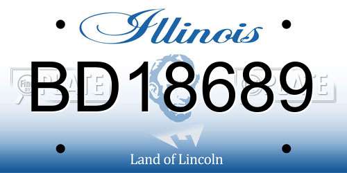 BD18689 Illinois License Plate
