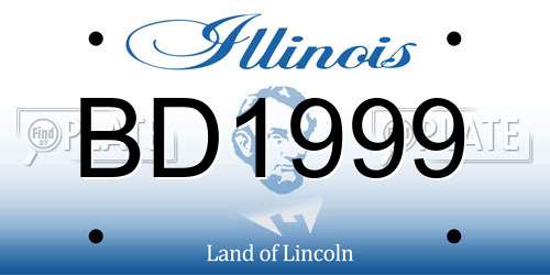 BD1999 Illinois License Plate