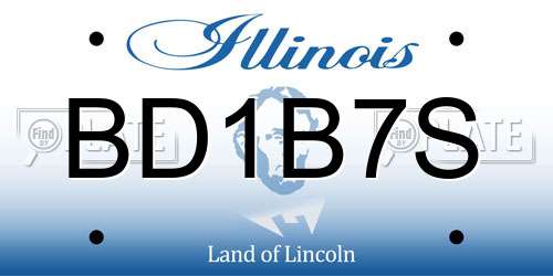 BD1B7S Illinois License Plate