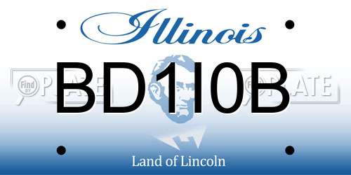 BD1I0B Illinois License Plate
