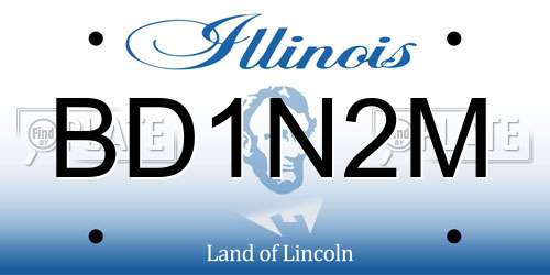 BD1N2M Illinois License Plate