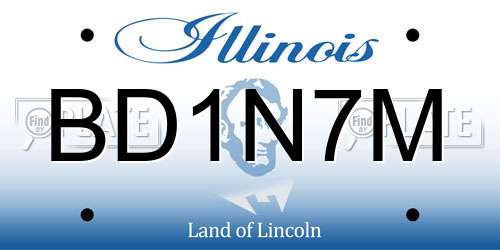 BD1N7M Illinois License Plate