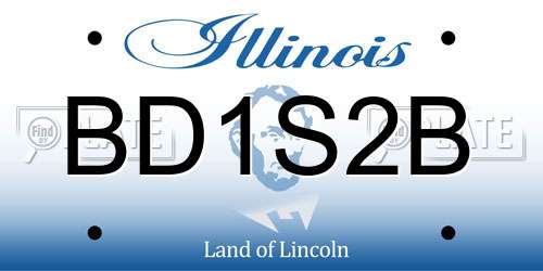BD1S2B Illinois License Plate