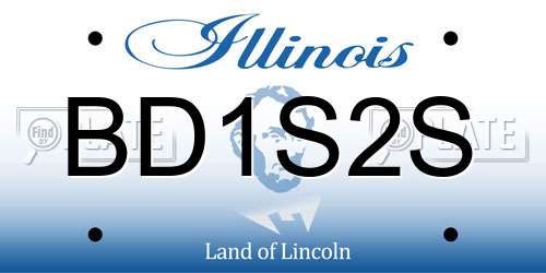 BD1S2S Illinois License Plate