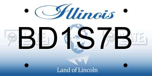 BD1S7B Illinois License Plate