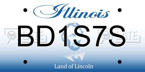 BD1S7S Illinois License Plate
