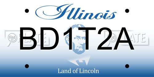 BD1T2A Illinois License Plate