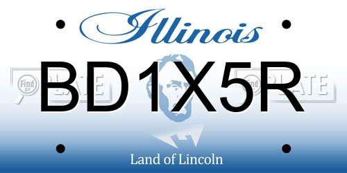 BD1X5R Illinois License Plate